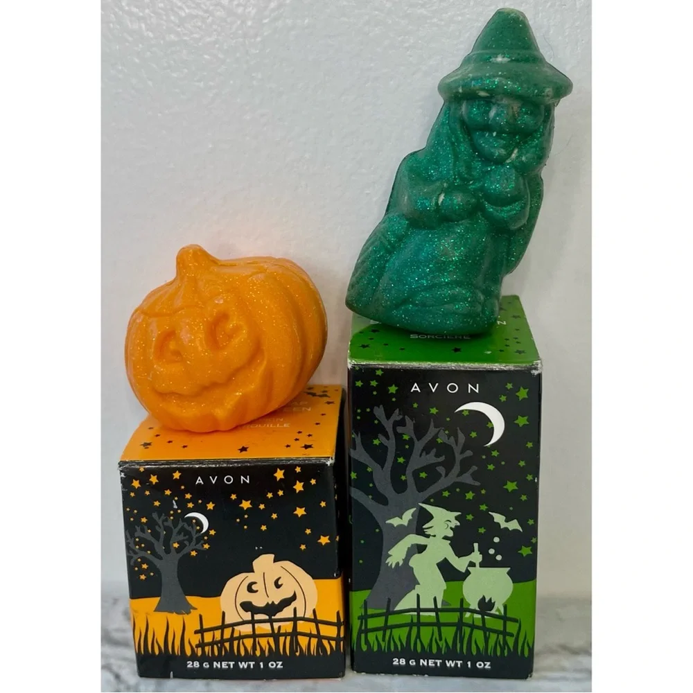 Set Of Two Vintage Avon Frightfully Fun Halloween Soap